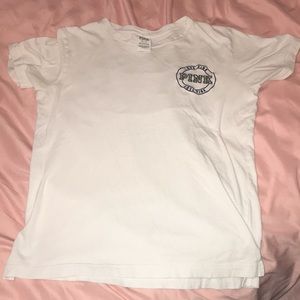 PINK t-shirt w/ blue sequins